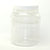 Clear plastic round wide-mouth jars - 1/2 gallon - with white lid