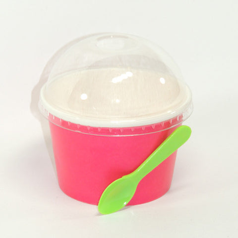 Ice Cream Cup with Dome and Spoon