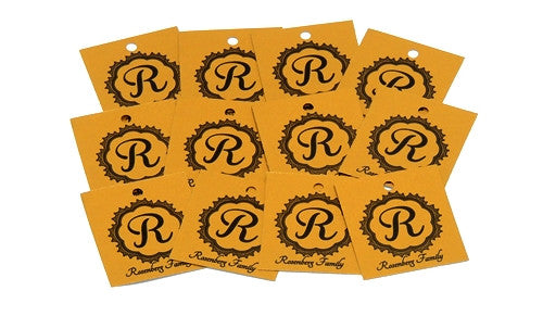 12 Gold Personalized Tags