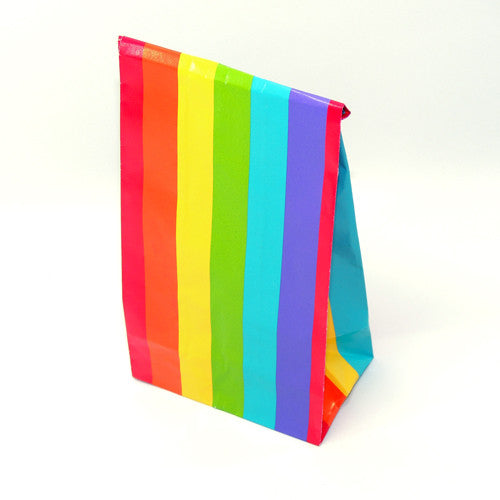 12 Colorful striped bags 3" x 6 1/2"
