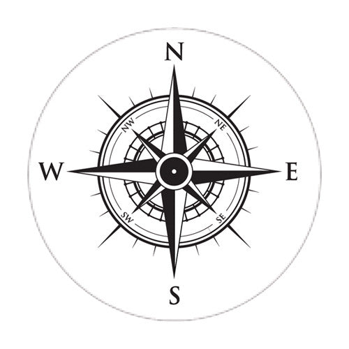 6 Compass labels 3"