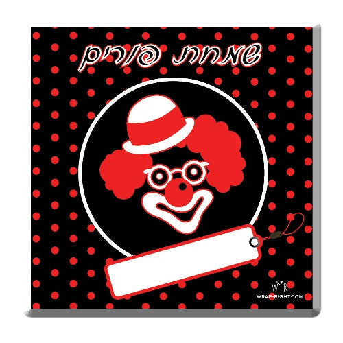 24 Black & Red Clown Cards